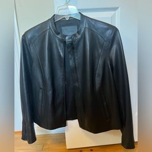 Massimo Dutti Leather Jacket.